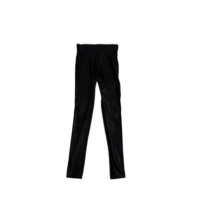 Spanx Women's Black Shiny Velour Leggings Athleisure High  Size M/M Pants - Image 1 of 4