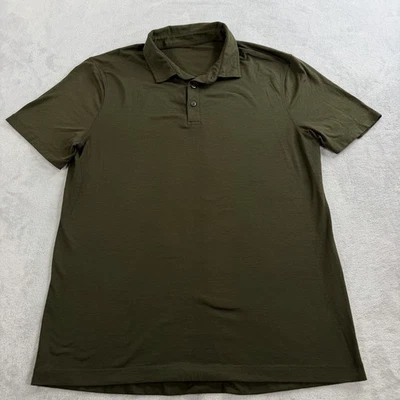 Рубашка поло Lululemon мужская M зеленая Evolution эластичная повседневная для гольфа - Изображение 1 из 4