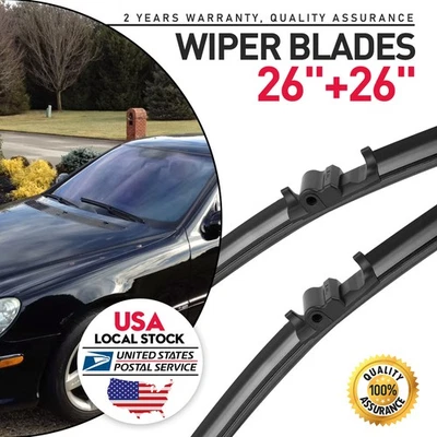 Juego de escobillas limpiaparabrisas delanteras 26" y 26" OEM para Mercedes-Benz S500 2001-2006 Foto 1 de 4