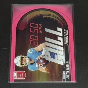 2025 Panini Donruss Elite - Full Throttle Justin Herbert #20 Pink Free Shipping - Picture 1 of 2