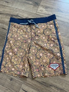JACKS Surfboards Yellow Flower Board Shorts - Boys 26 / 14 Youth - Picture 1 of 7