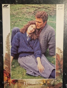 Vintage Knitting Patterns - Hayfield #3142 - His & Hers Cardigans - VGC - Picture 1 of 3