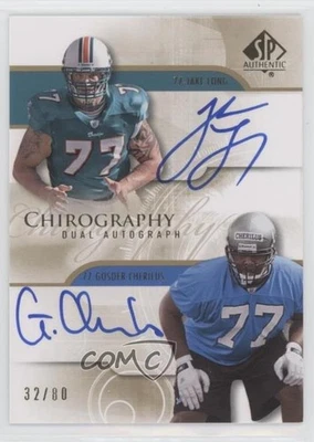 2008 SP Authentic Chirography Dual /80 Jake Long Gosder Cherilus Rookie Auto RC - Image 1 of 2