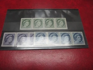CANADA Unitrade# 345i,7i,8i QE II-WILDING PORTRAIT COIL JUMP STRIPS OF 4 MH/MNH - Picture 1 of 3