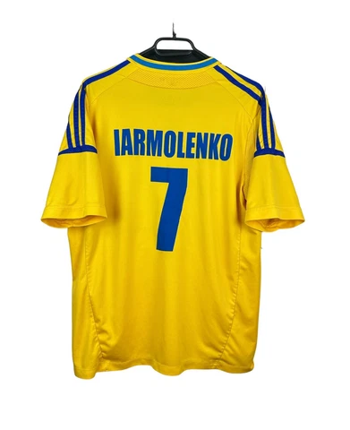 Ukraine Home football shirt 2012 Soccer #7 Iarmolenko Jersey Size L Cover