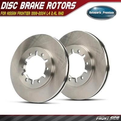 2x Rotores de freno de disco laterales delanteros derecho y derecho para Nissan Frontier 1998-2004 L4 2,4 L tracción trasera Foto 1 de 4