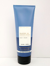 Bath & Body Works Suede & Sandalwood Men's Collection Body Cream for Men 8 oz