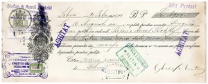 Rumänien, 1928, Vintage Scheckbestellung/Schuldschein - Sibiu - Bild 1 von 2