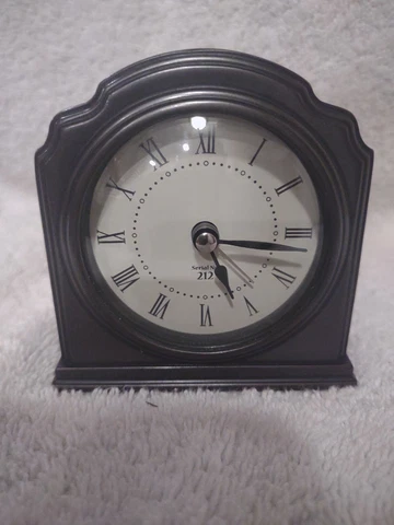 Small Desk Top Pottery Barn (Mantle Like) Alarm Clock -  Tested - Serial No. 212 Cover