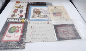 Needlework Patterns Lot of 6- Vintage 1980's & Early 90's - Picture 1 of 14