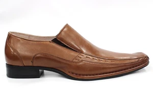 Zapatos de vestir mocasines de cuero templin coñac Stacy Adams para hombre 24507-221 - Imagen 1 de 7