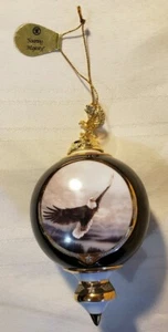 America The Beautiful Porcelain Ornament Bradford Editions Soaring Majesty Eagle - Picture 1 of 6