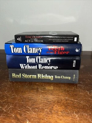 Lot of 4 Tom Clancy Books (1 Paperback, 3 Hardcover) Red Storm Rising, 2 -1st Ed Foto 1 de 4