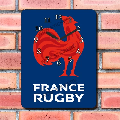 France Rugby Design Wall Clock New boxed Gift Sport wall hanging - Image 1 of 2