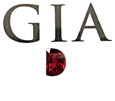 Media luna rubí natural de 1,27 quilates certificado G I A Foto 1 de 4