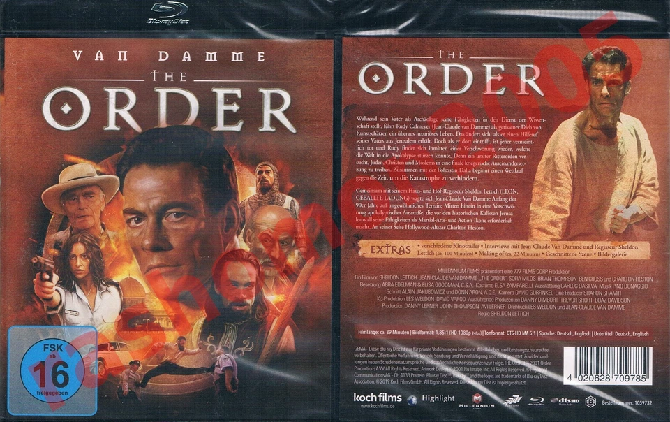 Blu-ray THE ORDER Jean-Claude Van Damme Charlton Heston Sofia Milos Region B NEW - Image 1 of 1