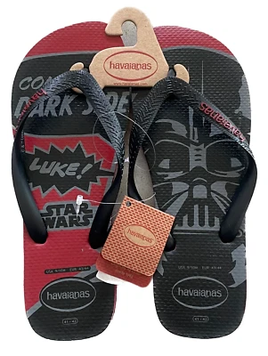 Nuevas sandalias Havaianas Star Wars Darth Vader rojas chanclas para hombre EE. UU. 9-10M Foto 1 de 3