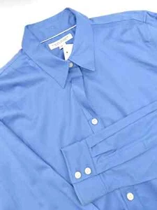 🇺🇲 New Banana Republic Non-iron Fitted Stretch 16x33 Blue - Picture 1 of 8