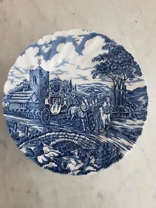 12 Myott Blue Royal Mail 6 3/4" Dia Bread Plates - Picture 1 of 4