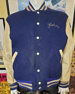 VTG 1977 Ocean Township NJ High School Spartans Varsity Lettermans Jacket Large - Picture 1 of 10