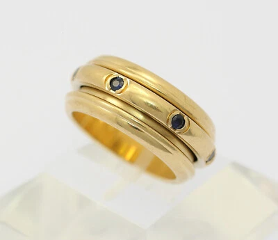 Original Piaget Drehring Possession 18 kt 18k 750 er Gelb Gold mit Saphiren Ring - Bild 1 von 4