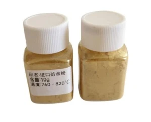 Keramik Glasur Pulver 10g Metallisch Nachahmung Hell Gold für DIY Basteln Malen - Bild 1 von 24