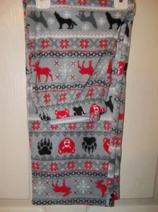 Cuddl Duds Moose Elk Bear Wolf Fleece Sleep Lounge Pajama Pants Boys Size 8 NWT - Picture 1 of 2
