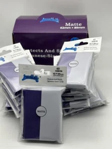 1 Caja de 720 Cuentas-12 Paquetes Color Púrpura Frontal Mate Japonés Pequeñas Fundas para Tarjetas - Imagen 1 de 10