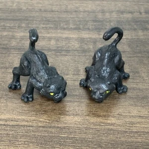 2x Fisher Price Imaginext  Super Friends Black Panther Cat Series 1 Figue Toy - Picture 1 of 6