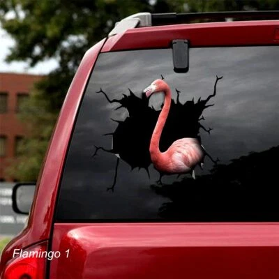 LARGE-SIZED CAR DECALS - FLAMINGO - Image 1 of 2