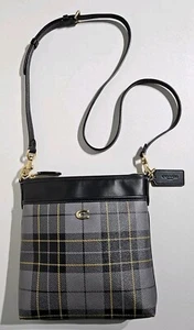 Bolso Bandolera Coach Kitt Gris a Cuadros Raro CF241 ☆ Excelente Estado ☆ - Imagen 1 de 11