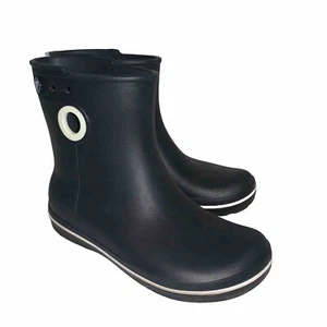 CROCS Womens Jaunt Shorty Pull On Waterproof Rubber Rain Boots Black Size 7 - Picture 1 of 7