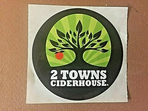 Oregon Craft Cider Logo 3in Sticker: 2 Towns Ciderhouse Corvallis, OR FREE ship - Picture 1 of 2