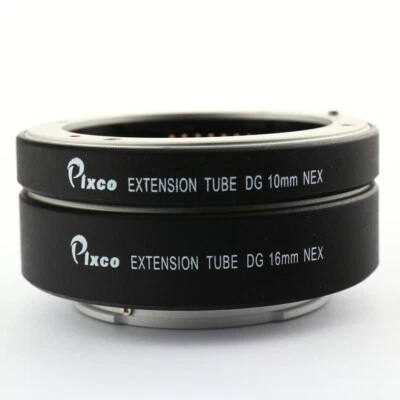 Pixco Auto Focus Macro Extension Tube 10mm 16mm for Sony E mount NEX A6000 A9 II - Image 1 of 3
