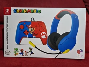 🌟POWER POSE MARIO WIRED HEADSET & CONTROLLER KONVOLUT ZUBEHÖR NINTENDO SWITCH🌟 - Bild 1 von 13