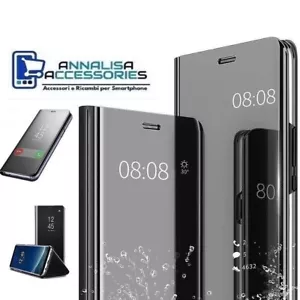 For XIAOMI REDMI 13C 5G CLEAR VIEW FLIP CASE SMART BOOK MIRROR LUXURY STAND 13 C - Picture 1 of 13