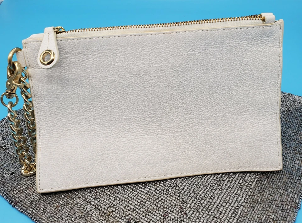 Cartera sin asas tipo muñeca Foley + Corinna crema cuero granulado genuino (C35) Foto 1 de 4