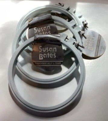 Vintage Susan Bates 14399 Plastic Embroidery Hoop & Frame White 5” New OLD STOCK - Image 1 of 4