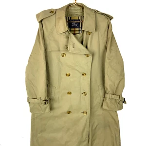 Vintage Burberrys’ Trench Coat Jacket Size 50 Regular Beige Made In England - Picture 1 of 8
