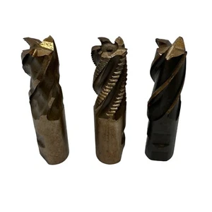 Lot of 3 HSS 1" End Mills – OSG, International, Unknown – Roughing & Finishing - Picture 1 of 14