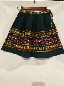 Vintage Youth Girls Mexican Handmade Skirt size 10 Girls  - Picture 1 of 5