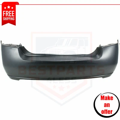 Rear Bumper Cover, Primed Plastic, 85022ET30J for 07-12 Nissan Sentra Base S/SL - Image 1 of 4