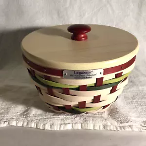 Longaberger 2017 Colección Navidad Multicolor Remolino de Nieve Cesta Set - Imagen 1 de 7