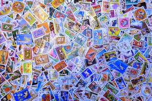 MONGOLEI GEDENKMARKEN Papierfreie Mischung/Kiloware 3 Unzen(84 Gramm) D - Bild 1 von 1