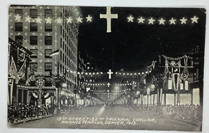Postcard Knights Templar 15th Street Denver 32nd Triennial Conclave 1913 H151 - Picture 1 of 2