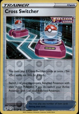 Cross Switcher Reverse Holo Uncommon SWSH08: Fusion Strike 230/264 NM - Image 1 of 2