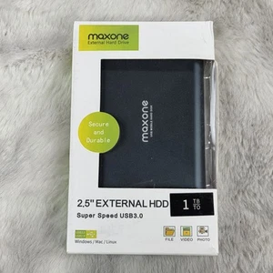 Maxone Digital 1TB External Hard Drive Backup Slim 2.5'' Portable HDD USB 3.0 - Afbeelding 1 van 5