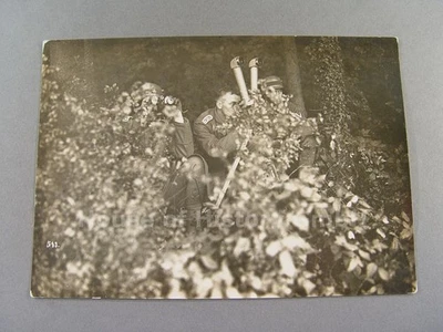 70088: Foto, Beobachtungsposten Infanterie Regiment 15 mit Scherenfernrohr - Bild 1 von 3