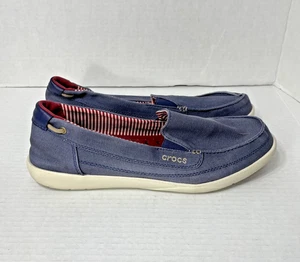 Crocs Walu Canvas Loafer Slip On Shoes Women’s Size 11 - Picture 1 of 9