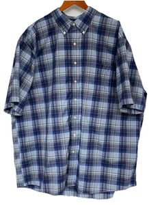 Mens 2XB Jos. A. Bank Traveler’s Collection S/S Plaid Cotton Shirt. - Picture 1 of 5